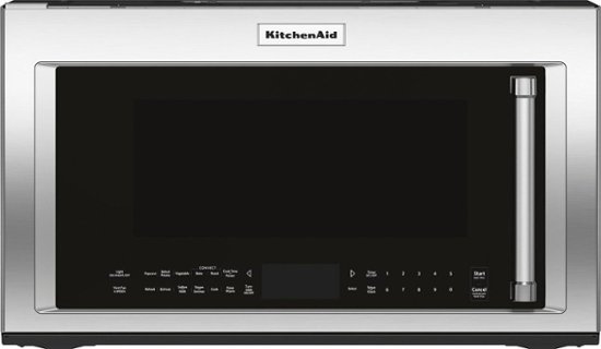 Front Zoom. KitchenAid - 1.9 Cu. Ft. Convection Over-the-Range Microwave with Sensor Cooking - Stainless steel.