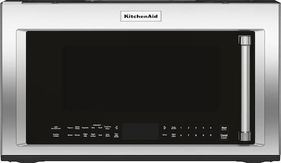 Kitchenaid 1 9 Cu Ft Convection Over The Range Microwave With Sensor Cooking Stainless Steel Kmhc319ess Best Buy