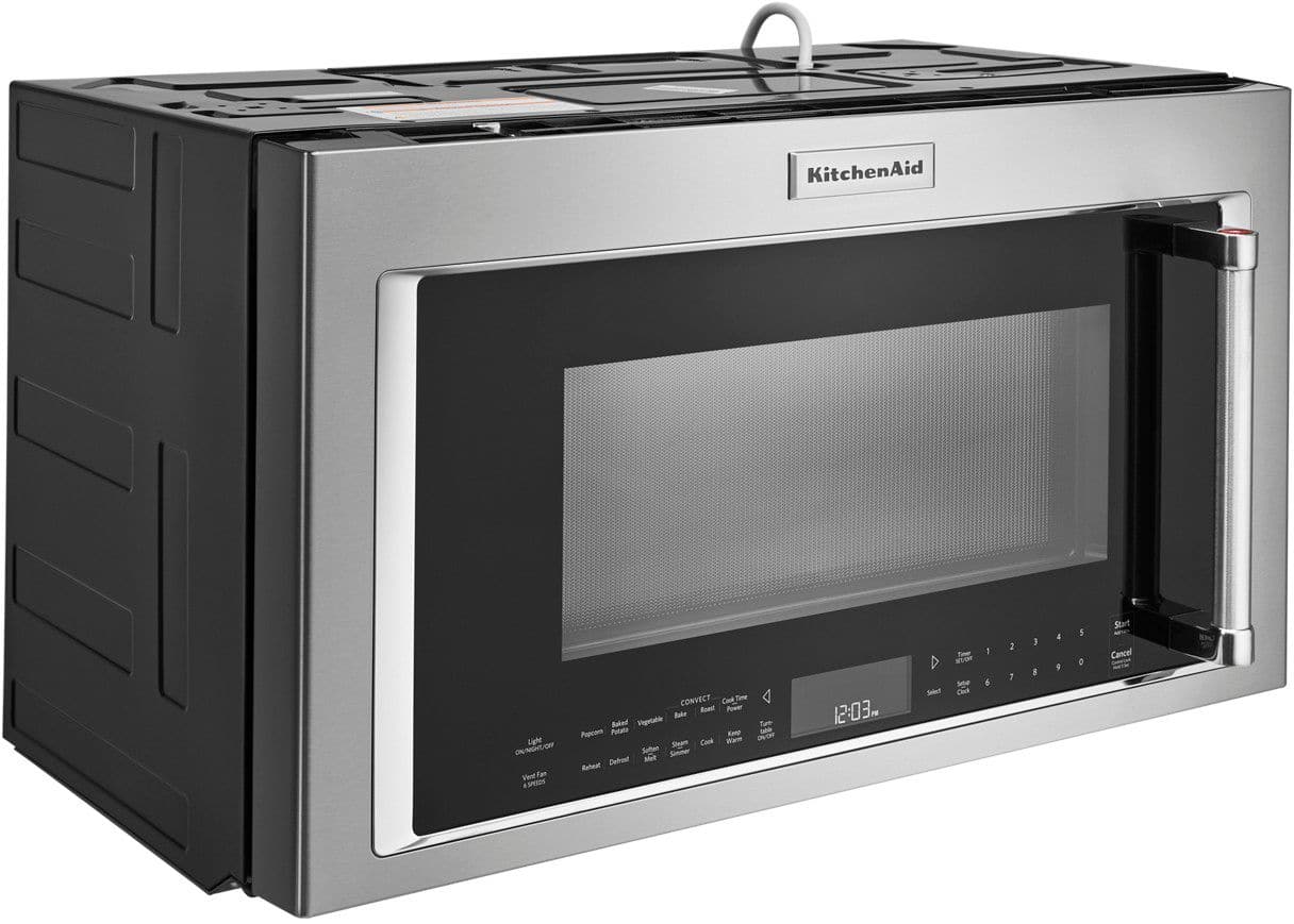 Alt View 14. KitchenAid - 1.9 Cu. Ft. Convection Over-the-Range Microwave with Sensor Cooking - Stainless Steel.