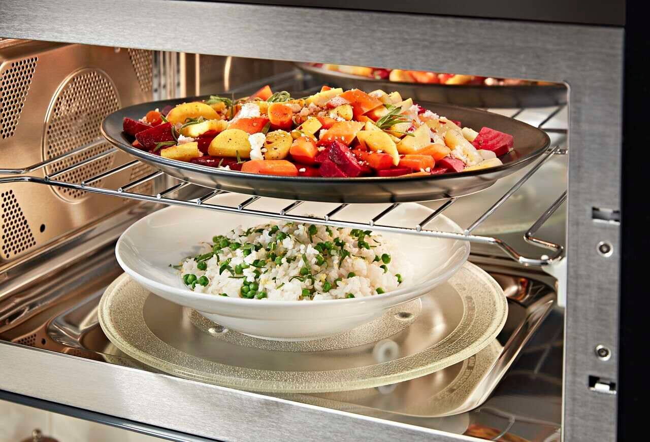 Alt View 18. KitchenAid - 1.9 Cu. Ft. Convection Over-the-Range Microwave with Sensor Cooking - Stainless Steel.