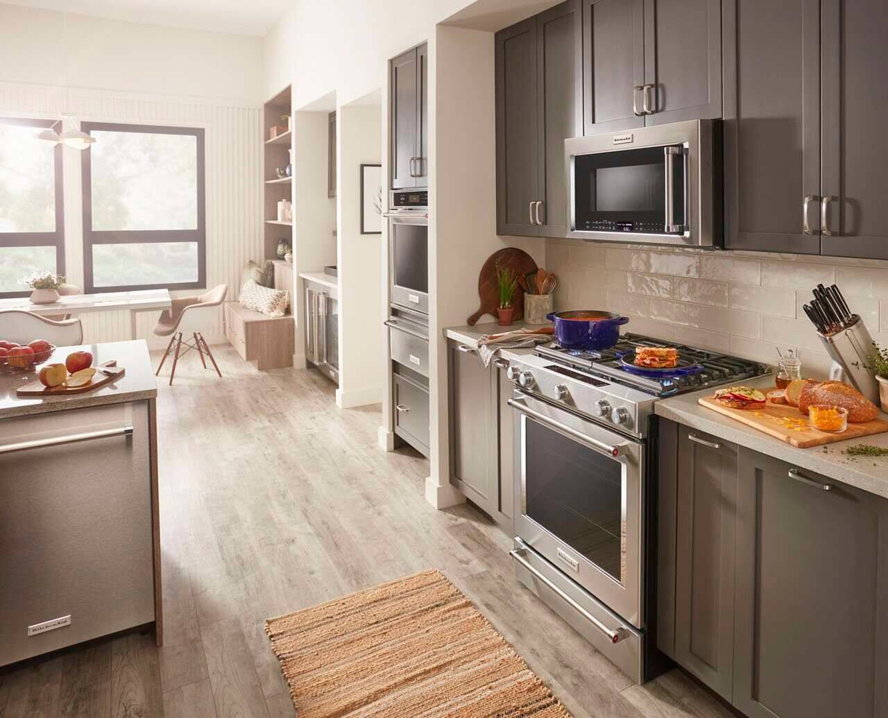 Alt View 19. KitchenAid - 1.9 Cu. Ft. Convection Over-the-Range Microwave with Sensor Cooking - Stainless Steel.