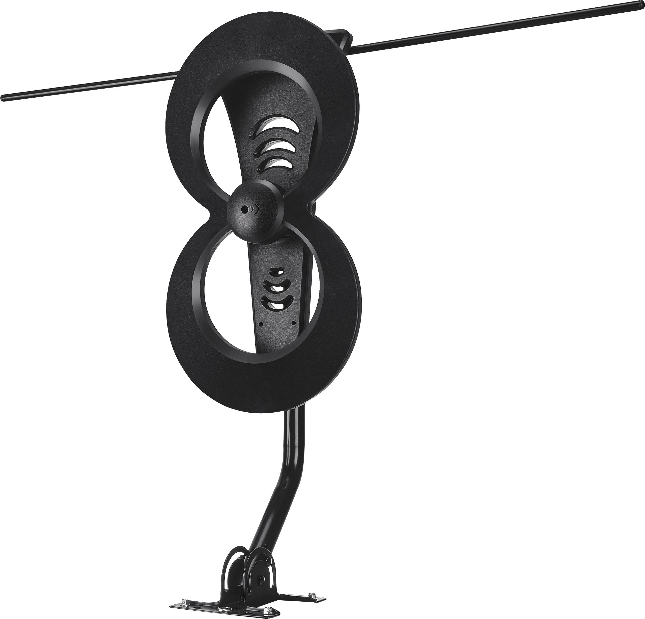 Angle View: Antennas Direct - ClearStream 2MAX Indoor/Outdoor HDTV Antenna - Black