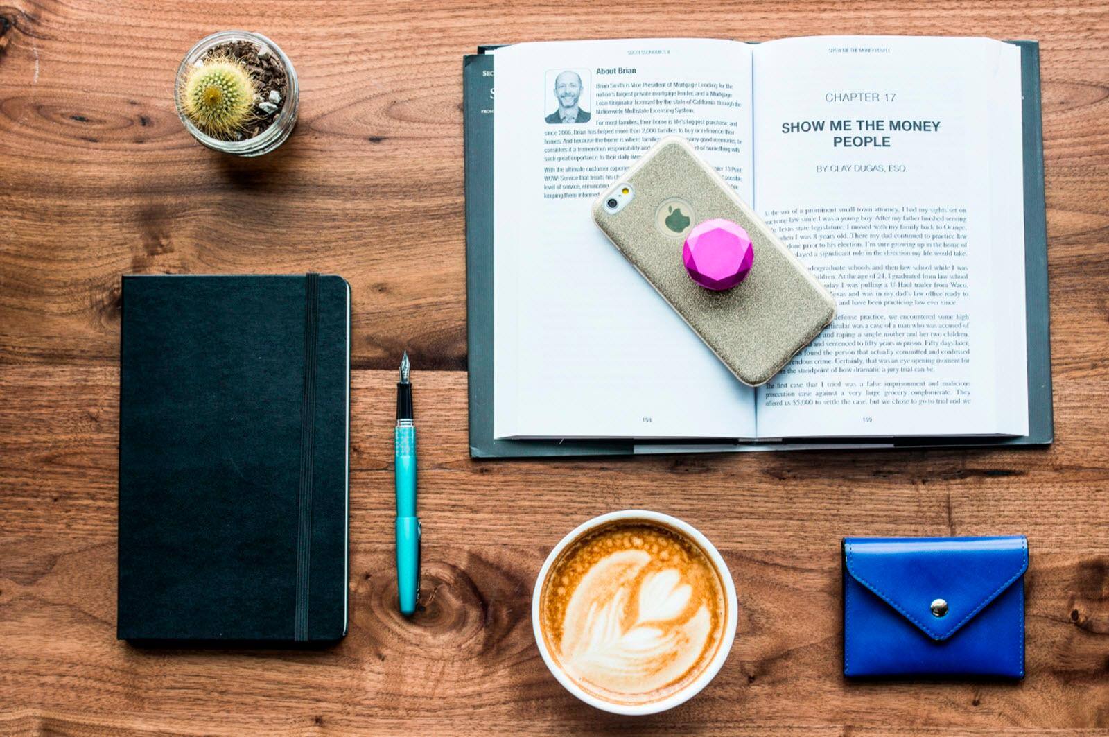 Alt View 16. PopSockets - Finger Grip/Kickstand for Mobile Phones - Blue Marble.