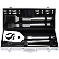 Cuisinart - 14-Piece Deluxe Grilling Tool Set - Stainless Steel - Front_Zoom