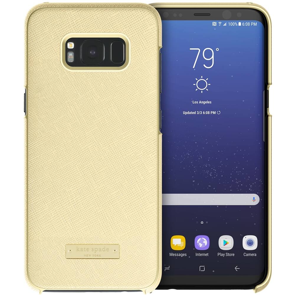 Alt View 12. kate spade new york - Wrap Case for Samsung Galaxy S8+ - Safiano gold.