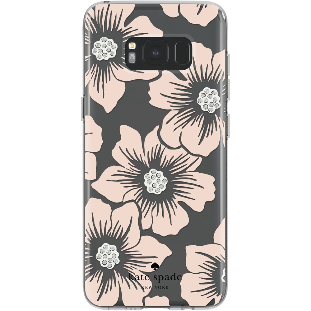 kate spade new york Protective Hardshell Case for Samsung Galaxy S8  Hollyhock floral clear/blush with stones KSSA-033-HHCBS - Best Buy