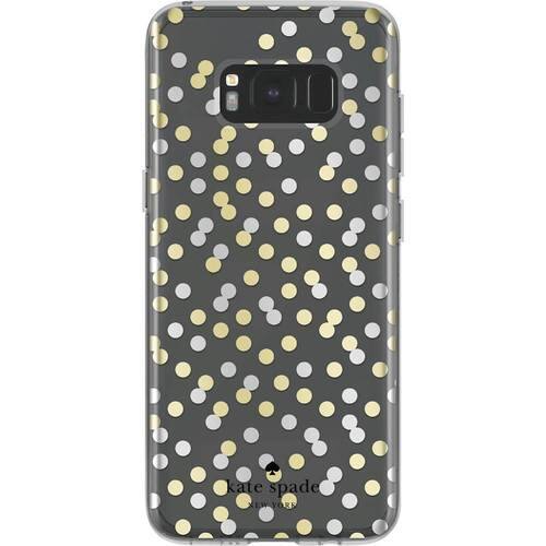 kate spade new york - Hardshell Case for Samsung Galaxy S8 - Silver/gold/all over confetti dot clear - Larger Front