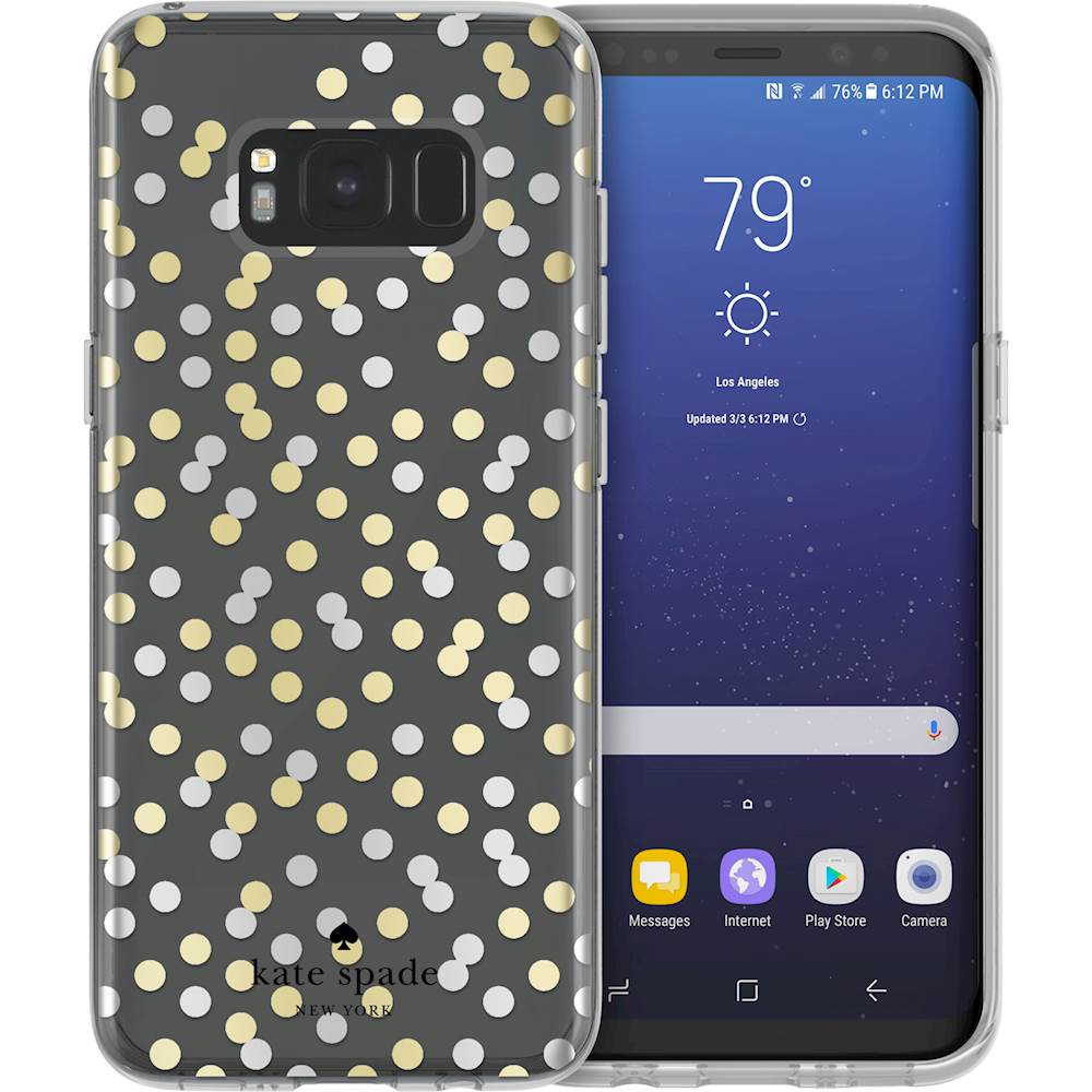Best Buy: kate spade new york Hardshell Case for Samsung Galaxy S8  Silver/gold/all over confetti dot clear KSSA-033-AOCGS