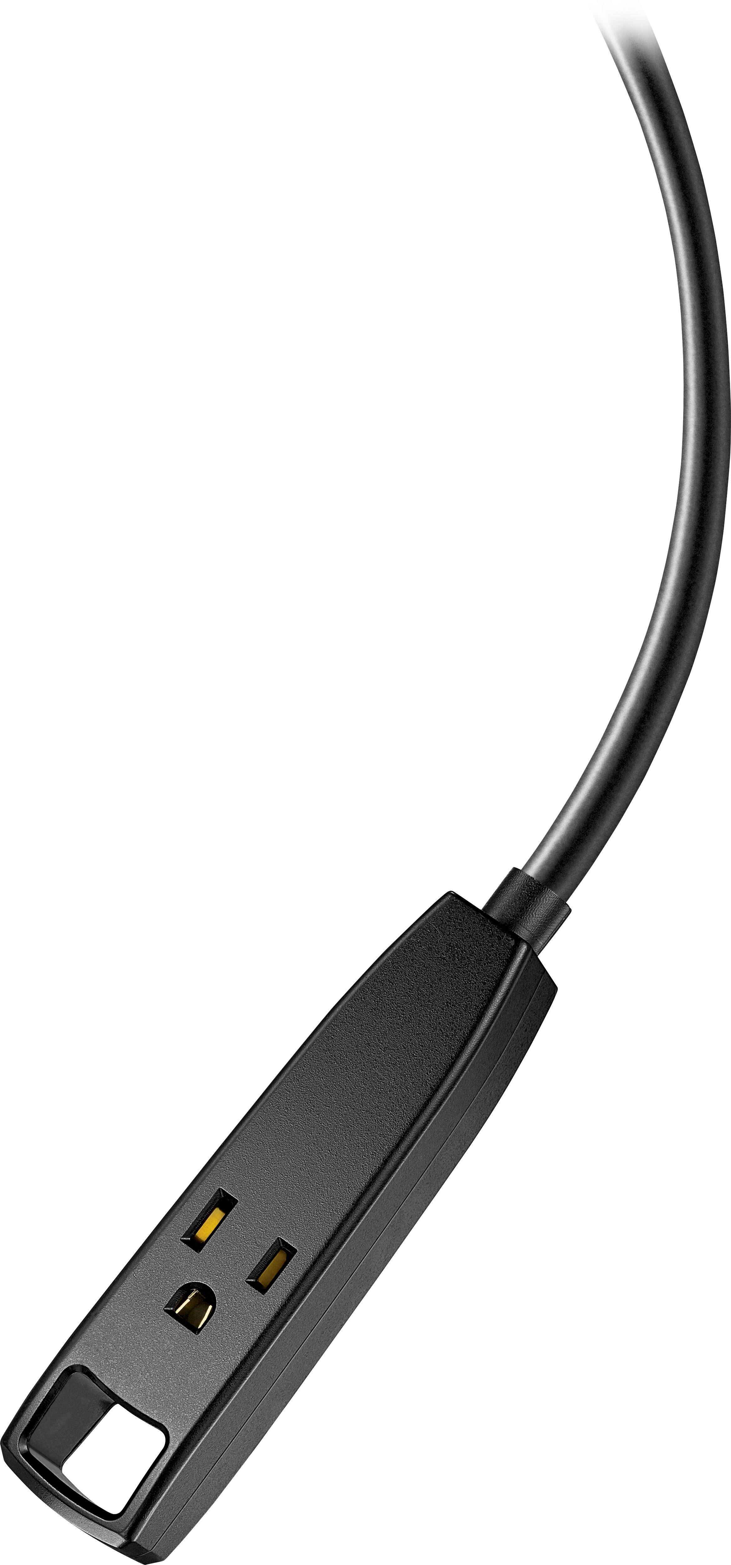 Best Buy Insignia™ 4' 3Outlet Extension Power Cord Black NSHW307