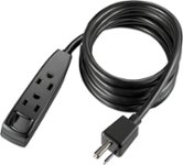 Front. Insignia™ - 10' 3-Outlet Extension Power Cord - Black.