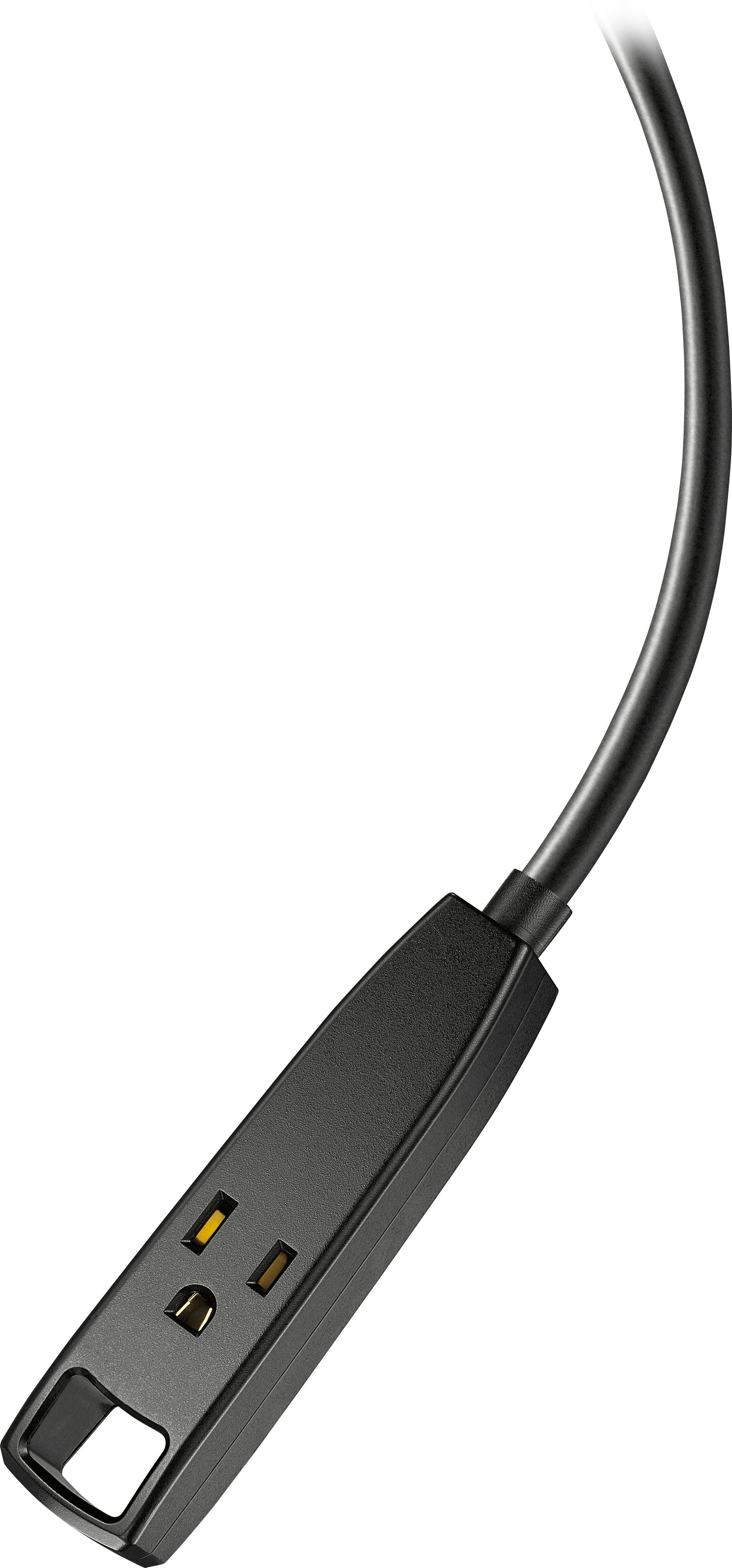 Alt View 11. Insignia™ - 10' 3-Outlet Extension Power Cord - Black.