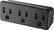 Front. Insignia™ - 3-Plug Outlet Extender - Black.