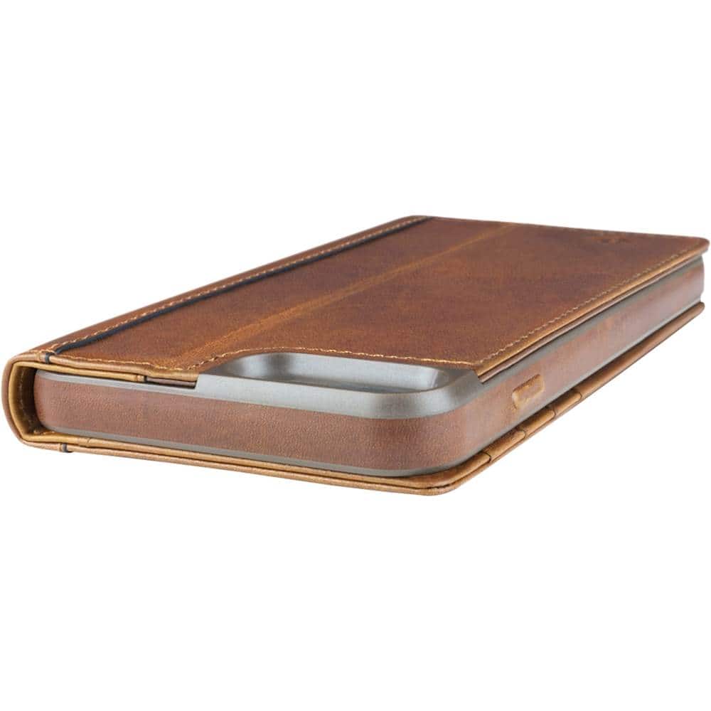 journal case for apple iphone 6 plus, 7 plus and 8 plus - cognac journal case for apple iphone 6 plus, 7 plus and 8 plus - cognac
