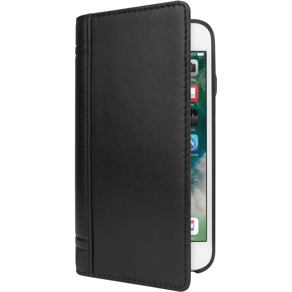 journal case for apple iphone 6, 7 and 8 - black