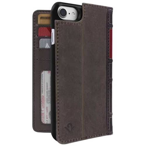 bookbook case for apple iphone 6, 7 and 8 - brown bookbook case for apple iphone 6, 7 and 8 - brown