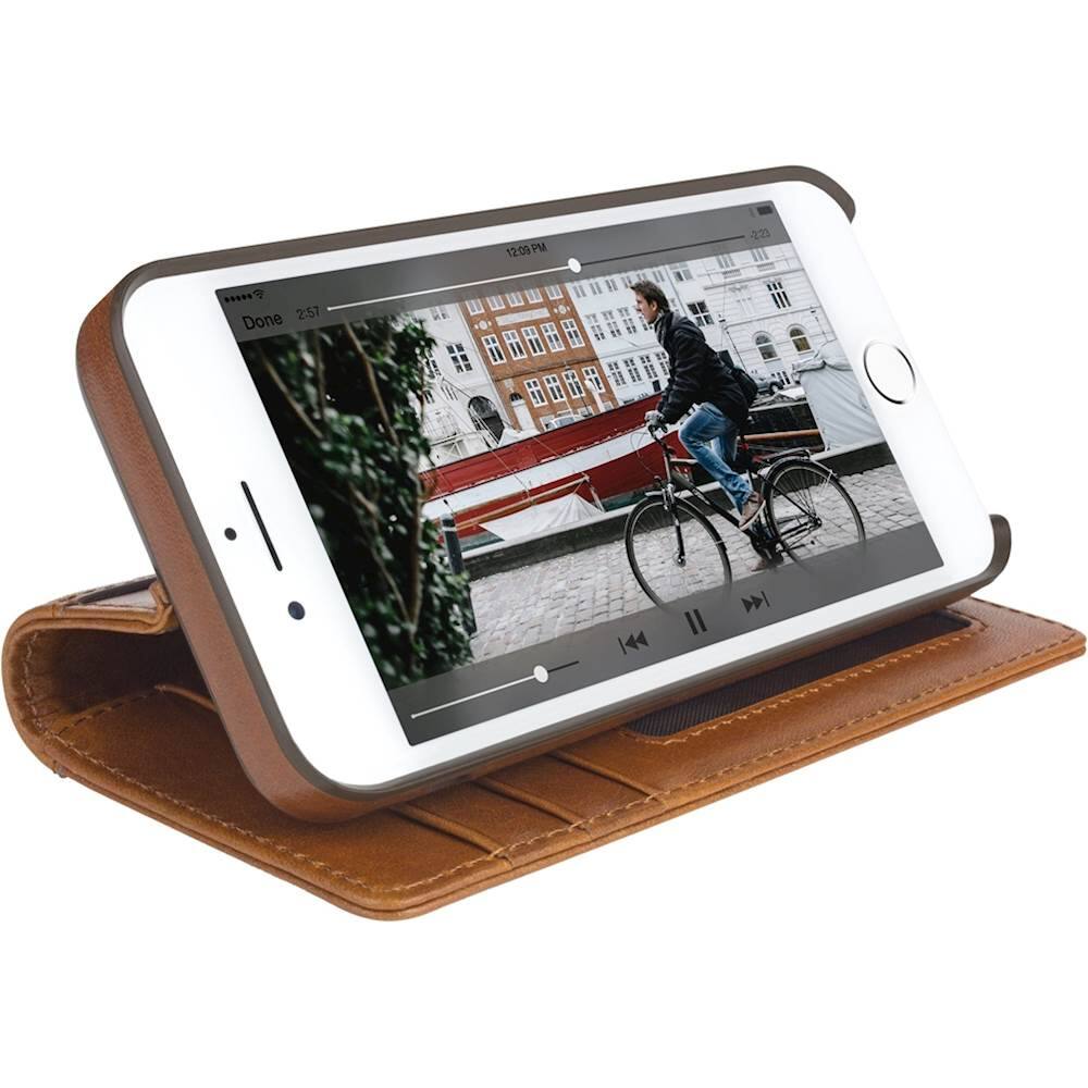 journal case for apple iphone 6, 7 and 8 - cognac journal case for apple iphone 6, 7 and 8 - cognac