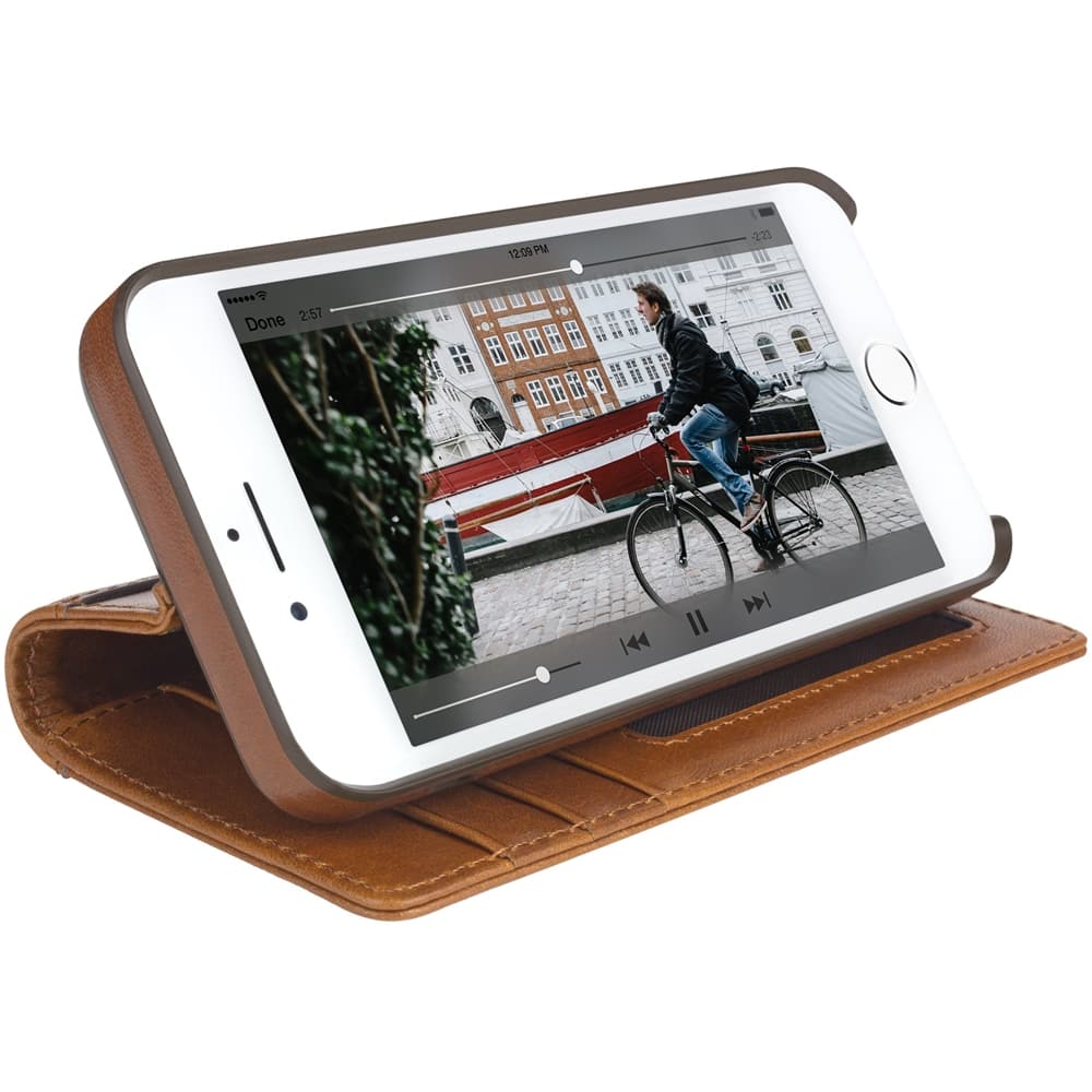 journal case for apple iphone 6, 7 and 8 - cognac journal case for apple iphone 6, 7 and 8 - cognac