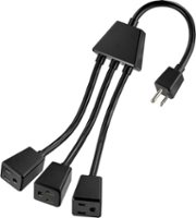 Insignia™ - 3 Plug Outlet Saver - Black - Front_Zoom