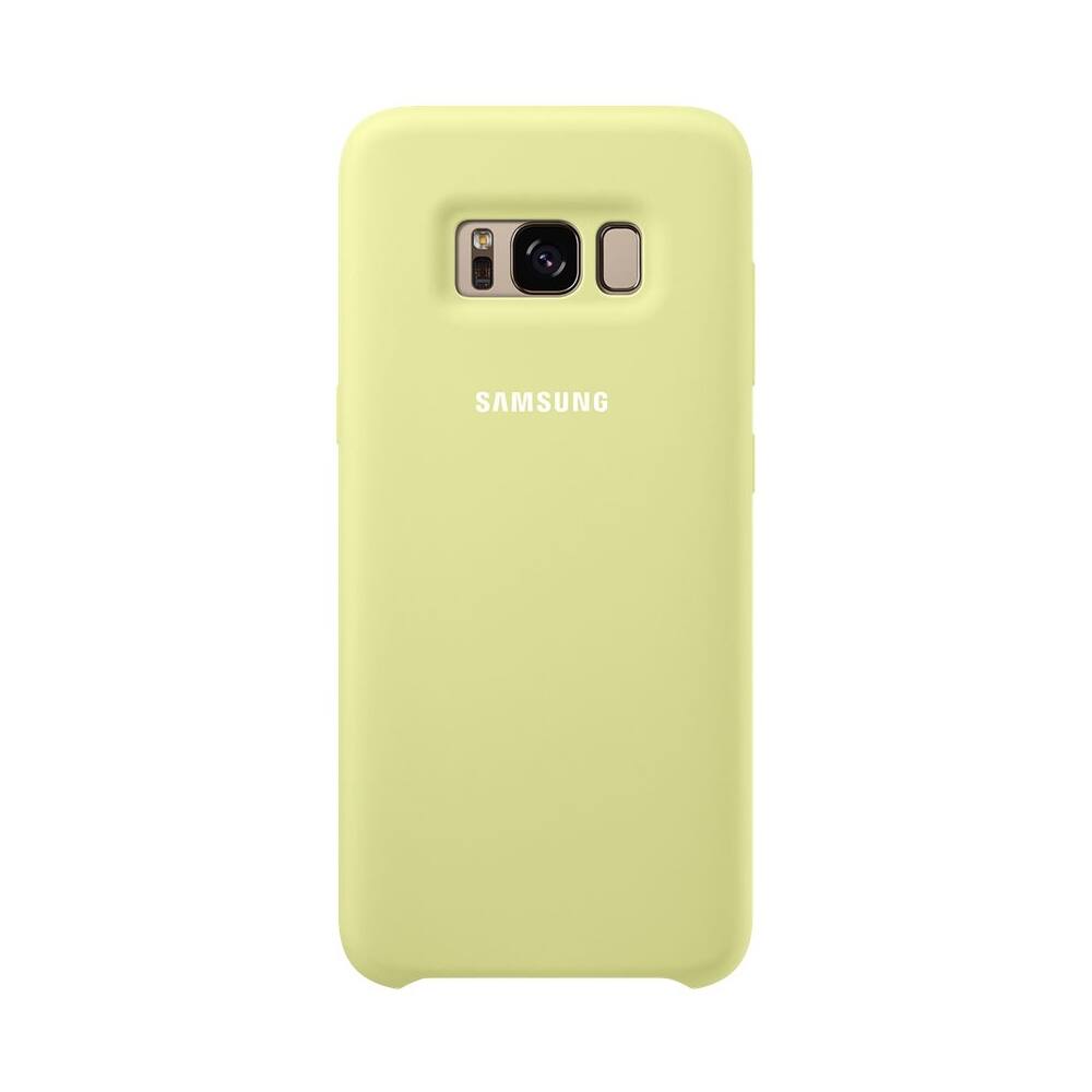 Front. Samsung - Silicone Cover Case for Galaxy S8 - Green.