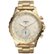 Front. Fossil - Q Nate Hybrid Smartwatch 50mm Gold-Tone Steel - Gold-Tone Steel.