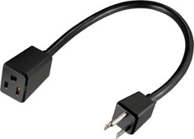 Insignia™ - 1' Extension Power Cord - Black - Front_Zoom