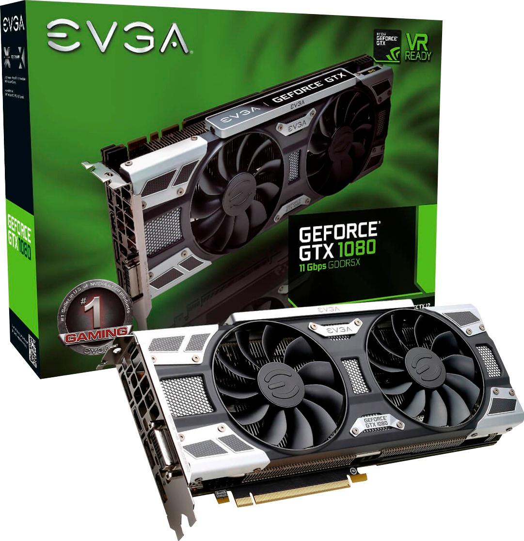 Best Buy Evga Nvidia Geforce Gtx 1080 8gb Gddr5x Pci Express 3 0 Graphics Card Black Silver 08g P4 62 Kb