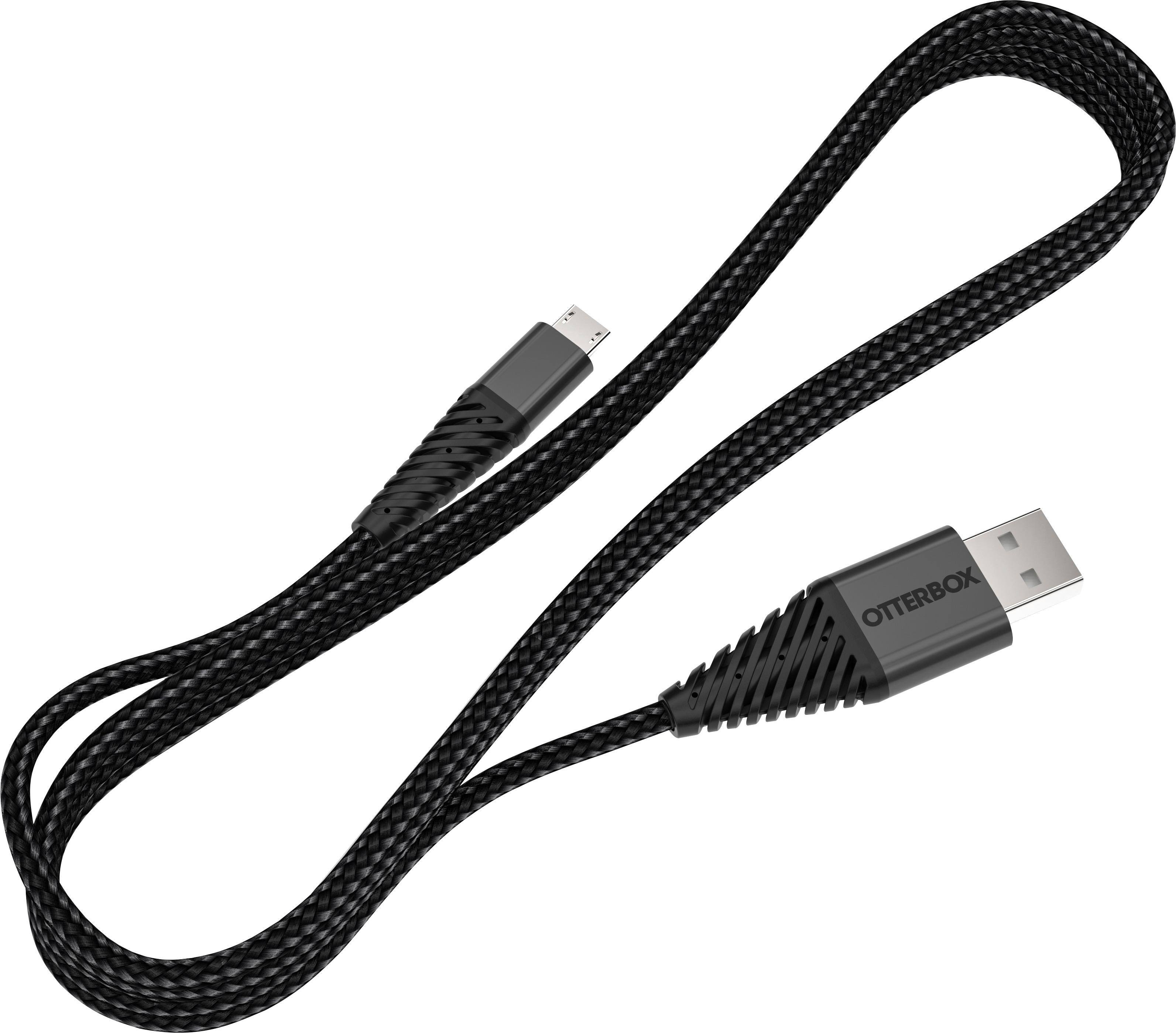 OtterBox - 10' USB-to-Micro USB Cable - Black - Larger Front