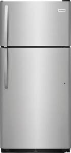 Frigidaire - 18 Cu. Ft. Top-Freezer Refrigerator - Stainless steel - Front_Standard