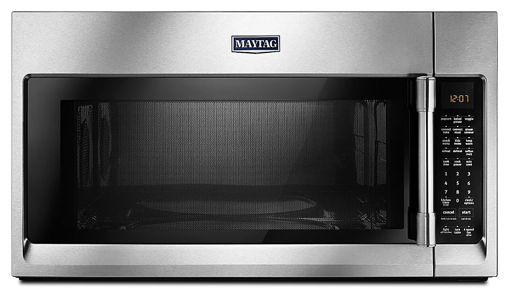 Maytag - 1.9 Cu. Ft. Convection Over-the-Range Microwave with Sensor Cooking - Stainless Steel - Front_Zoom