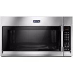 Front. Maytag - 1.9 Cu. Ft. Convection Over-the-Range Microwave with Sensor Cooking - Stainless Steel.