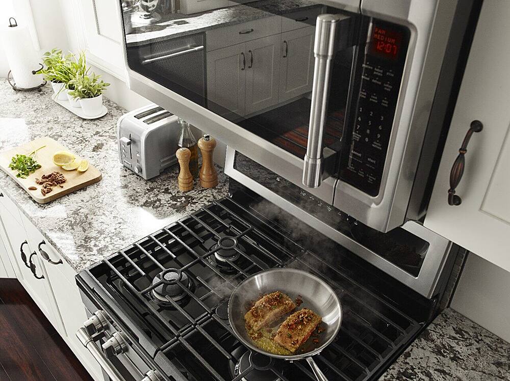 Alt View 17. Maytag - 1.9 Cu. Ft. Convection Over-the-Range Microwave with Sensor Cooking - Stainless Steel.