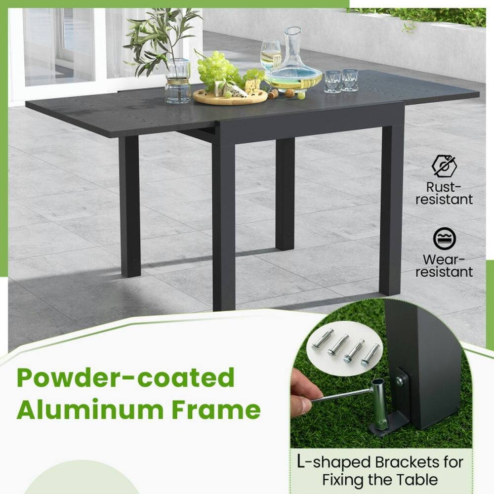 Rust-resistant, Wear-resistant, Powder-coated Aluminum Frame, L-shaped Brackets for Fixing the Table
