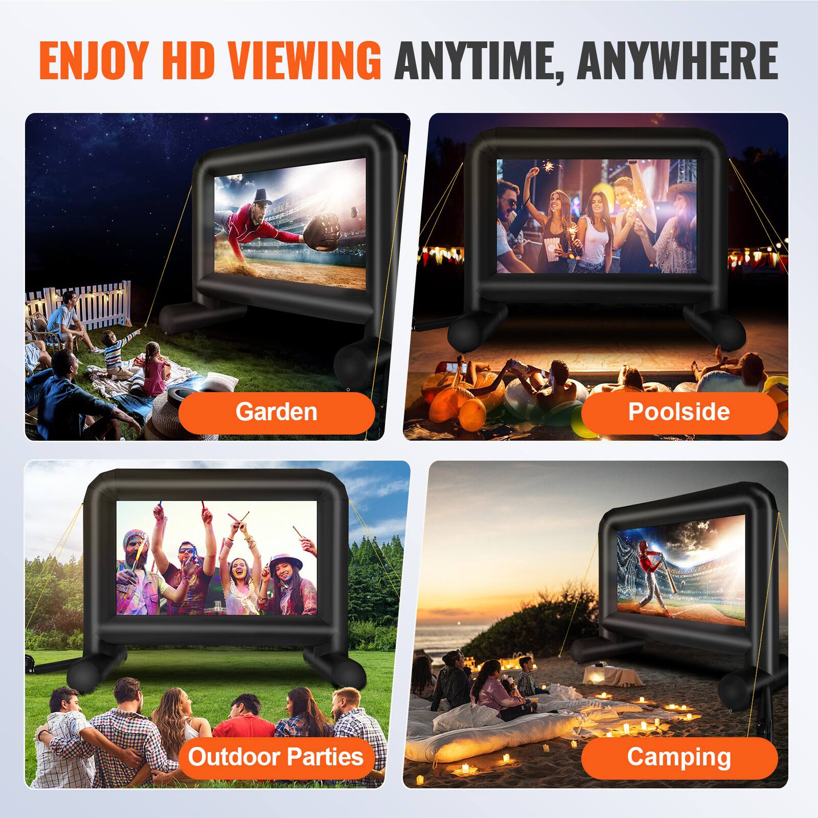 ENJOY HD VIEWING ANYTIME, ANYWHERE

Garden
Poolside
Outdoor Parties
Camping