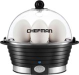 Front Zoom. CHEFMAN - Electric Egg Cooker + Boiler, Quickly Makes 6 Eggs, BPA-Free - Black.