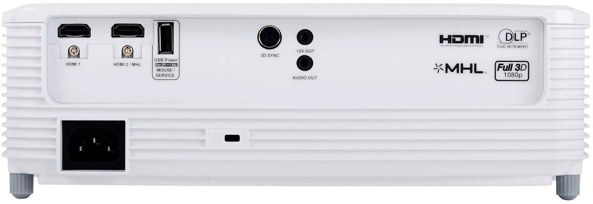 Back. Optoma - HD29Darbee 1080p DLP Projector - White.