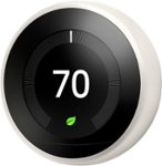 Front. Google - Nest Learning Smart Wifi Thermostat - White.