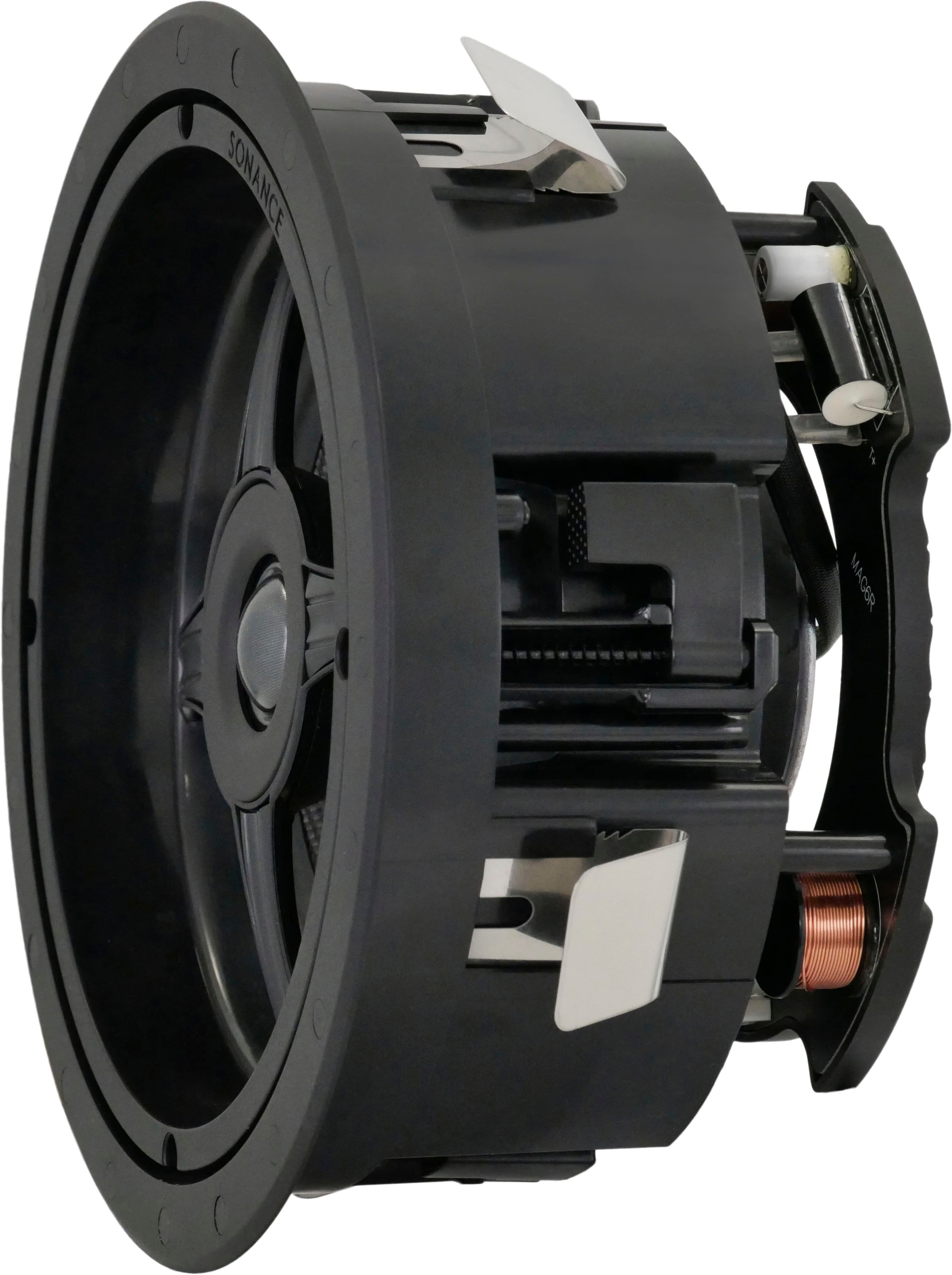 Back. Sonance - MAG6R - Mag Series 6-1/2" 2-Way In-Ceiling Speakers (Pair) - Paintable White.