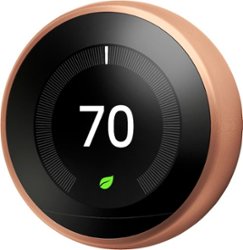 Google - Nest Learning Smart Wifi Thermostat - Copper - Front_Zoom