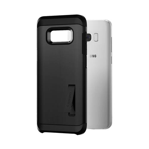 Spigen - Tough Armor Case for Samsung Galaxy S8+ - Black - Larger Front