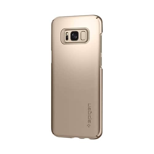 Spigen - Thin Fit Series Case for Samsung Galaxy S8 - Gold maple - Larger Front