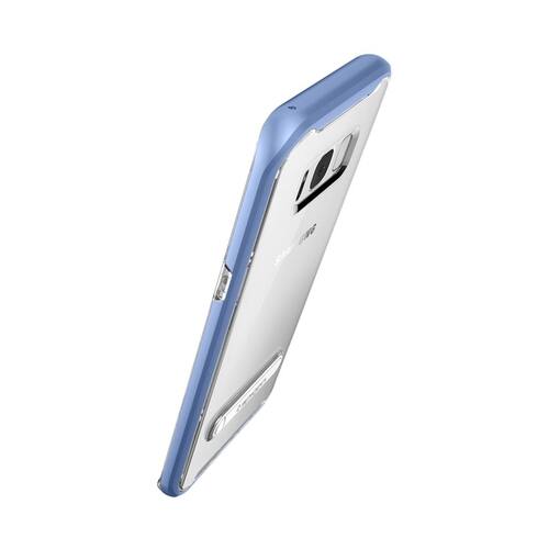 Spigen - Crystal Hybrid Case for Samsung Galaxy S8+ - Coral blue - Larger Front