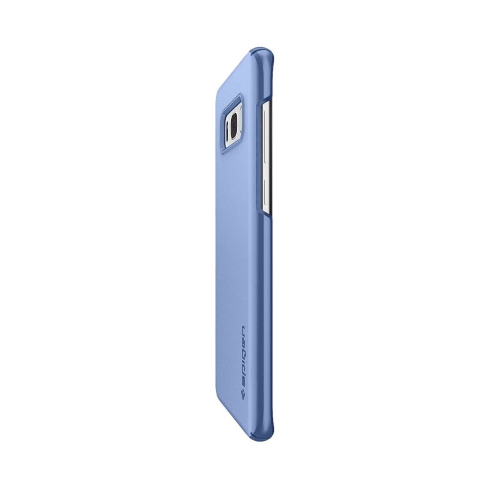Front. Spigen - Thin Fit Series Case for Samsung Galaxy S8+ - Coral blue.