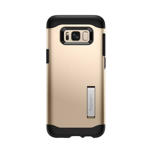 Spigen - Slim Armor Case for Samsung Galaxy S8 - Gold maple - Larger Front