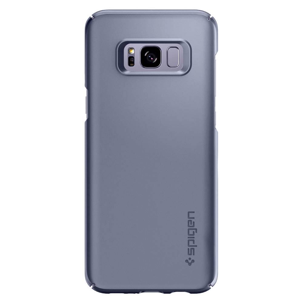 Front. Spigen - Thin Fit Series Case for Samsung Galaxy S8+ - Orchid gray.