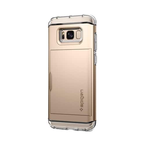 Spigen - Crystal Wallet Case for Samsung Galaxy S8+ - Gold maple - Larger Front