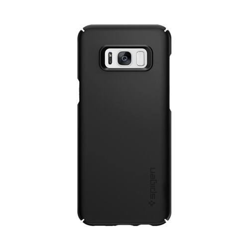 Spigen - Thin Fit Series Case for Samsung Galaxy S8+ - Black - Larger Front