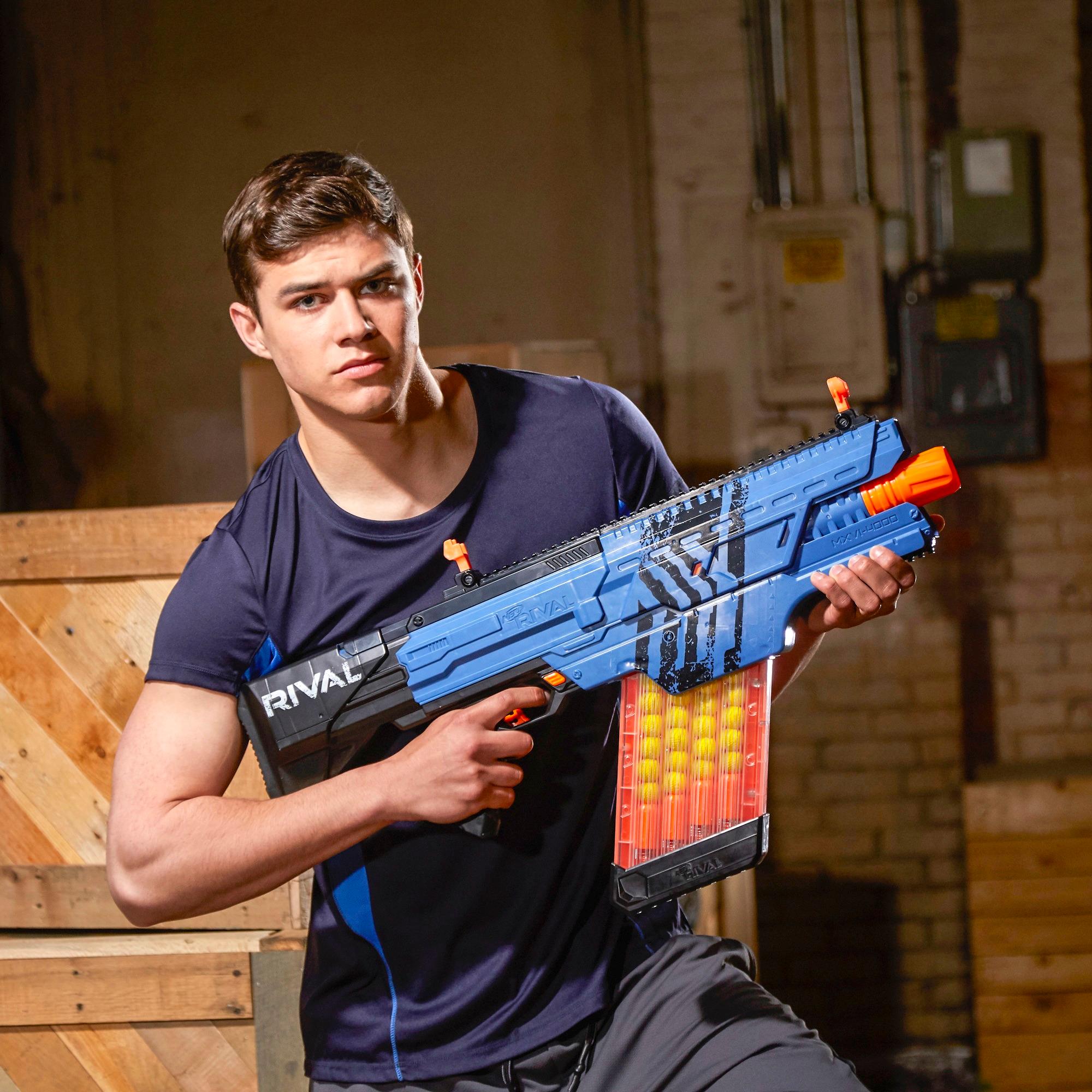 NERF Rival Khaos Mxvi-4000 Blaster Blue With 10 Balls for sale online 