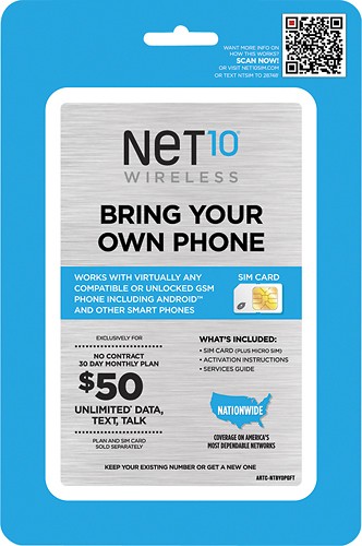  NET10 - Pre-Paid BYOP SIM Cards