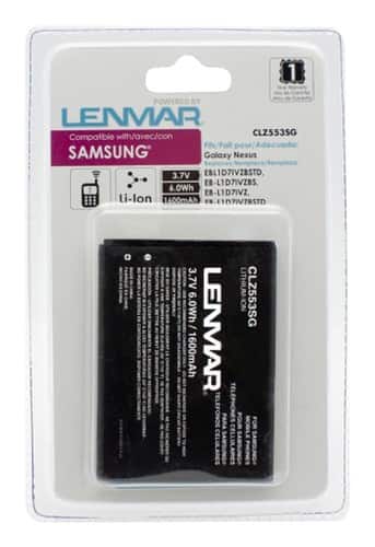 Alt View 11. Lenmar - Lithium-Ion Battery for Samsung Galaxy Nexus Mobile Phones - Black.