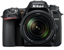 Nikon - D7500 DSLR 4K Video Camera with AF-S DX NIKKOR 18-140mm f/3.5-5.6G ED VR lens - Black - Front_Zoom
